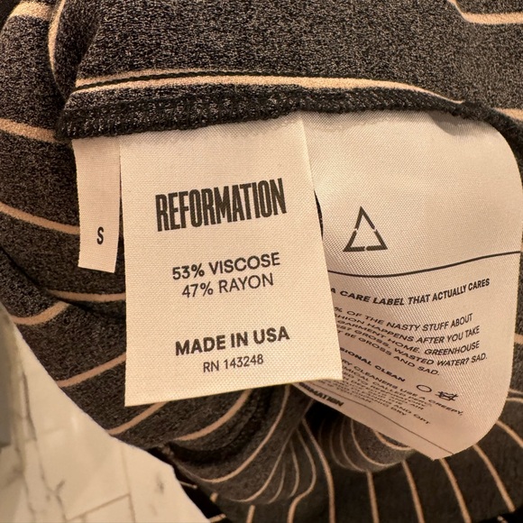Reformation Lima Stripe Tank Top - like new - Picture 4 of 5
